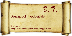 Doszpod Teobalda névjegykártya